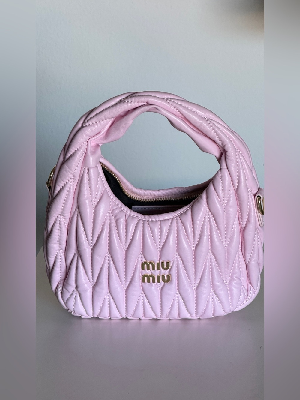 AUTHENTIC Miu Miu Wander Matelassé Nappa Leather Mini Bag